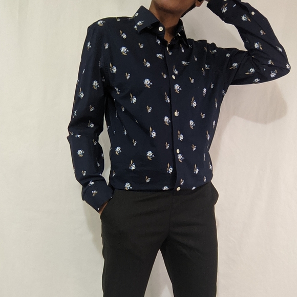 Bonobos Valley Floral Trim Fit Long Sleeve Shirt - Picture 2 of 9